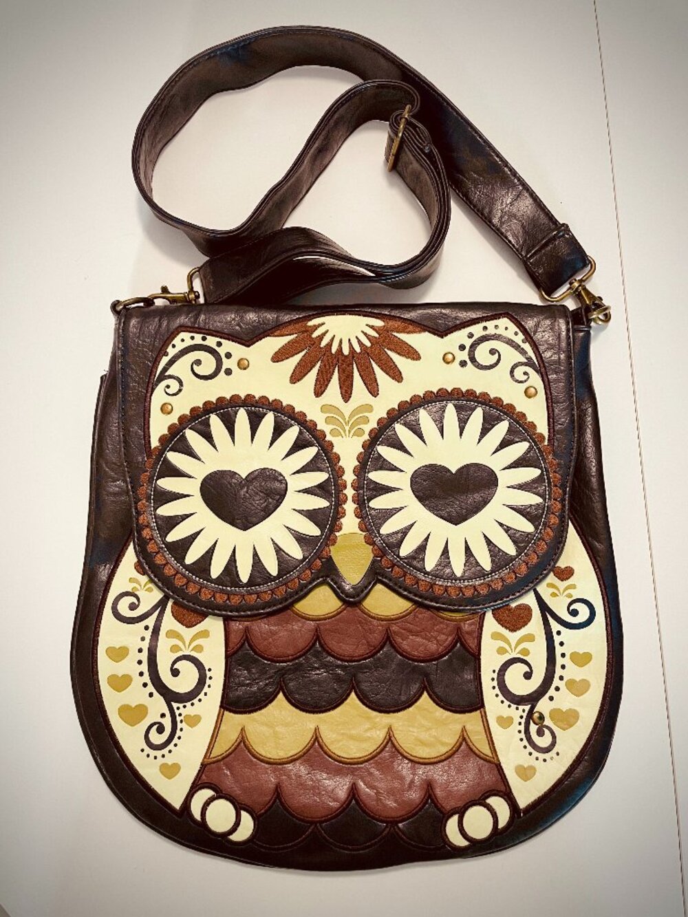 Loungefly Owl Faux Leather Messenger Bag
